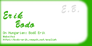 erik bodo business card